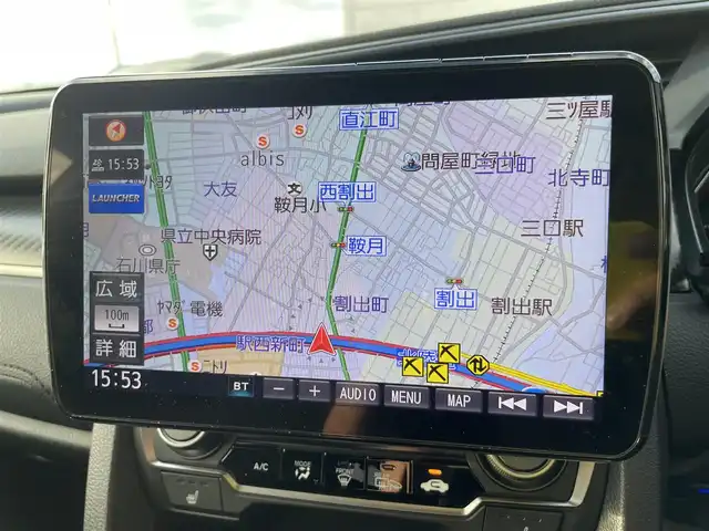 ホンダ シビック ハッチバック ホンダセンシング 石川県 2019(令1)年 5.6万km パール ワンオーナー/社外9型ナビ/フルセグTV/バックカメラ/LEDヘッドライト/ドライブレコーダー/ETC/スマートキー/レーダークルーズ/コーナーセンサー/プッシュスタート/電動ミラー/保証書