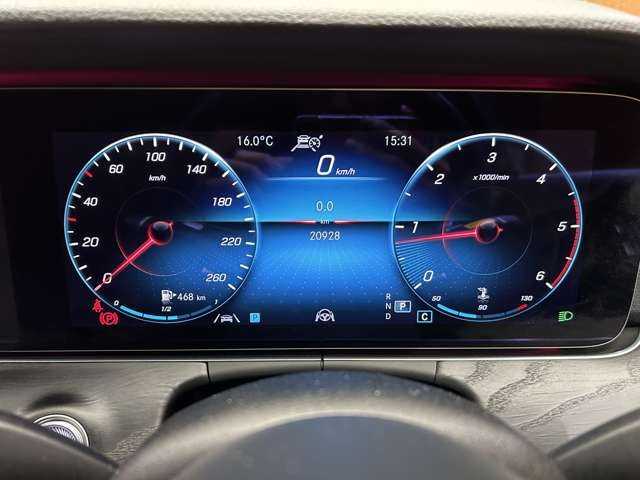 メルセデス・ベンツ Ｅ２２０ｄ スポーツ 千葉県 2021(令3)年 2.1万km ハイテックシルバー AMGインテリアパッケージ　/エクスクルーシブパッケージ　/Burmesterサウンド　/ACC　/黒革シート　/ナビ　/TV/360°CarPlay　/Bluetooth接続　/HUD　/シートヒーター　/電動トランク　/アクティブパーキング　/ハイビームアシストプラス　/ETC