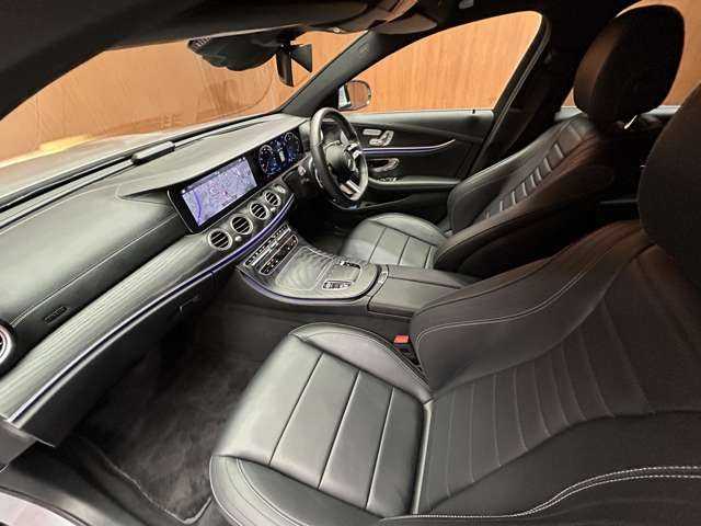 メルセデス・ベンツ Ｅ２２０ｄ スポーツ 千葉県 2021(令3)年 2.1万km ハイテックシルバー AMGインテリアパッケージ　/エクスクルーシブパッケージ　/Burmesterサウンド　/ACC　/黒革シート　/ナビ　/TV/360°CarPlay　/Bluetooth接続　/HUD　/シートヒーター　/電動トランク　/アクティブパーキング　/ハイビームアシストプラス　/ETC