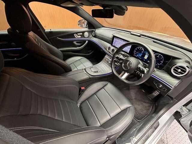 メルセデス・ベンツ Ｅ２２０ｄ スポーツ 千葉県 2021(令3)年 2.1万km ハイテックシルバー AMGインテリアパッケージ　/エクスクルーシブパッケージ　/Burmesterサウンド　/ACC　/黒革シート　/ナビ　/TV/360°CarPlay　/Bluetooth接続　/HUD　/シートヒーター　/電動トランク　/アクティブパーキング　/ハイビームアシストプラス　/ETC