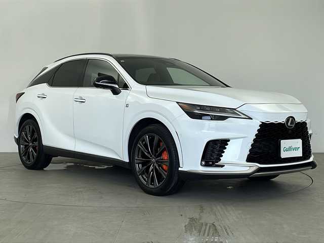 レクサス ＲＸ 350 Fスポーツ 鹿児島県 2023(令5)年 1.3万km ホワイトノーヴァガラスフレーク 純正ディスプレイオーディオ/パノラミックビューモニター/ムーンルーフ/プリクラッシュセーフティ/レーンキープアシスト/レーダークルーズコントロール/ブラインドスポットモニター/パワーバックドア/レザーシート/パワーシート/シートヒーター/シートベンチレーション/パドルシフト/電動パーキングブレーキ/オートホールド機能/デジタルインナーミラー/オートライト/オートマチックハイビーム