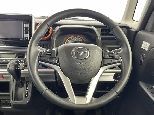 マツダ フレアワゴンタフスタイル ハイブリッドXT 群馬県 2019(令1)年 9.2万km 青 社外7インチナビ/全方位モニター/両側パワースライドドア/ハイビームアシスト/シートヒーター/ステアリングリモコン/コーナーセンサー/ETC/ドライブレコーダー/スマートキー/禁煙車