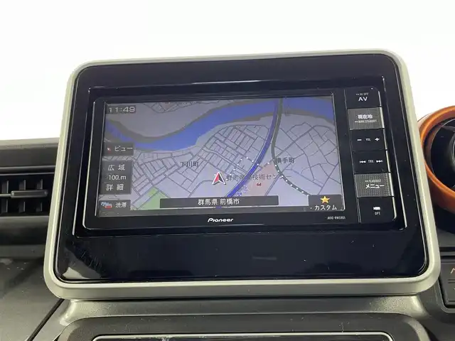 マツダ フレアワゴンタフスタイル ハイブリッドXT 群馬県 2019(令1)年 9.2万km 青 社外7インチナビ/全方位モニター/両側パワースライドドア/ハイビームアシスト/シートヒーター/ステアリングリモコン/コーナーセンサー/ETC/ドライブレコーダー/スマートキー/禁煙車