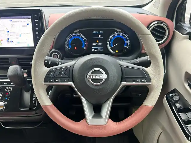 日産 デイズ ボレロ 大阪府 2024(令6)年 0.2万km ホワイトパール 9インチナビ（フルセグ/Bluetooth/USB)/車外カメラ（全方位/バック/フロント/サイド)/外装色ホワイトパール/ライラック（P67W13)/衝突被害軽減システム/レーンキープアシスト/横滑り防止装置/コーナーセンサー/アイドリングストップ/デジタルインナーミラー/ドライブレコーダー/ハーフレザー/純正フロアマット/純正LEDライト