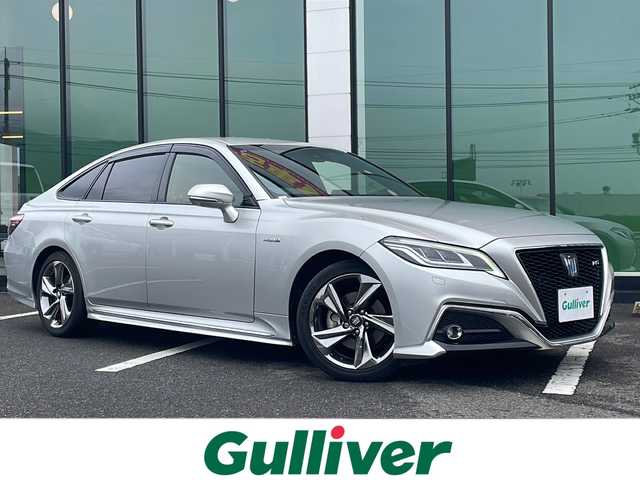 トヨタ クラウン ハイブリッド RS 福岡県 2018(平30)年 12.4万km プレシャスシルバー メーカーナビ　バックカメラ　フルセグＴＶ　２．０ＥＴＣ　ＵＳＢ　ドラレコ　BT　ＣＤ　ソナー　パドルシフト　パワーシート　シートヒーター　ステアヒーター　パドルシフト　ＬＥＤライト オートライト