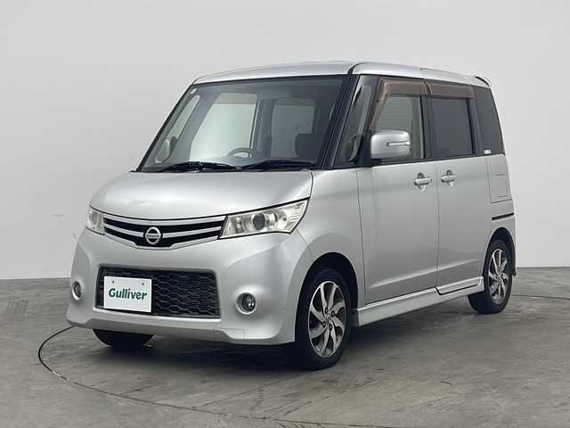 日産 ルークス ハイウェイスター 兵庫県 2012(平24)年 3.5万km シルキーシルバーメタリック ・純正オーディオ/・片側パワースライドドア/・HIDオートライト/・フォグランプ/・純正14インチアルミホイール/・純正フロアマット/・ドアバイザー/・ベンチシート/・シートリフター/・電動格納ミラー/・スマートキー/・プッシュスタート/・W＋サイドエアバック