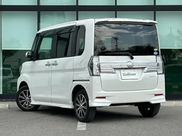 ダイハツ タント カスタム X トップED SA Ⅲ 和歌山県 2019(令1)年 5万km パールホワイトⅢ 純正8インチナビ/フルセグTV/全方位カメラ/衝突軽減ブレーキ/横滑り防止機能/アイドリングストップ/両側パワースライドドア/シートヒーター/ETC/LEDヘッドライト/オートライト/オートマチックハイビーム/フォグランプ/プッシュスタート/スマートキー/純正フロアマット/純正AW