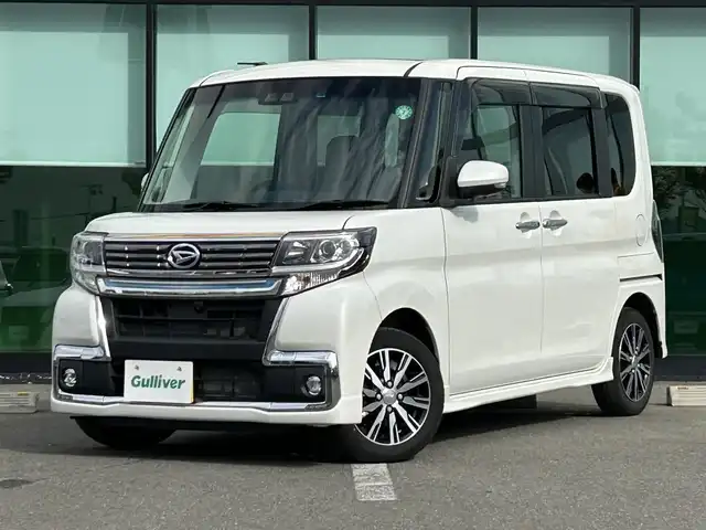 ダイハツ タント カスタム X トップED SA Ⅲ 和歌山県 2019(令1)年 5万km パールホワイトⅢ 純正8インチナビ/フルセグTV/全方位カメラ/衝突軽減ブレーキ/横滑り防止機能/アイドリングストップ/両側パワースライドドア/シートヒーター/ETC/LEDヘッドライト/オートライト/オートマチックハイビーム/フォグランプ/プッシュスタート/スマートキー/純正フロアマット/純正AW