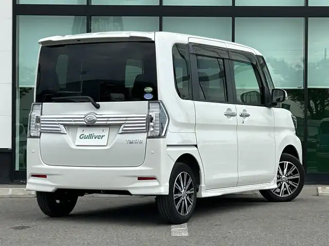 ダイハツ タント カスタム X トップED SA Ⅲ 和歌山県 2019(令1)年 5万km パールホワイトⅢ 純正8インチナビ/フルセグTV/全方位カメラ/衝突軽減ブレーキ/横滑り防止機能/アイドリングストップ/両側パワースライドドア/シートヒーター/ETC/LEDヘッドライト/オートライト/オートマチックハイビーム/フォグランプ/プッシュスタート/スマートキー/純正フロアマット/純正AW