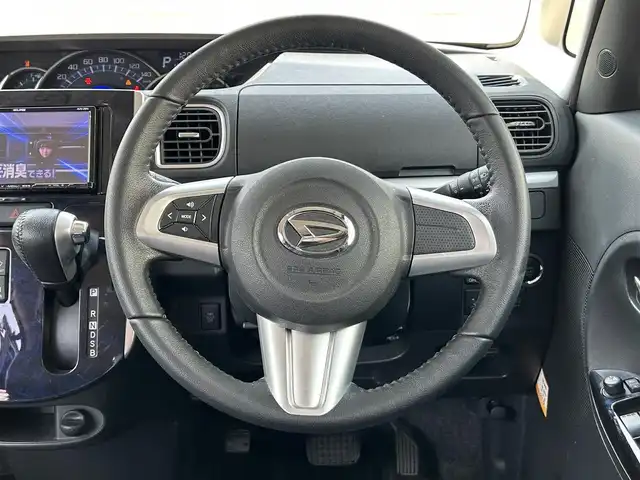 ダイハツ タント カスタム RS トップED SAⅡ 静岡県 2016(平28)年 6.4万km ブラックマイカメタリック 両側パワースライド/社外メモリナビ・フルセグTV/DVD/CD/USB/SD/Bluetooth/バックカメラ/純正エアロ/純正15インチアルミホイール/スマートアシスト/LEDライト/スマートキー2個/プッシュスタート/取扱説明書/ナビ取扱説明書