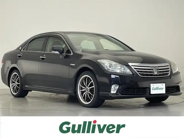 トヨタ クラウン ハイブリッド Gパッケージ 滋賀県 2012(平24)年 13万km ブラック 純正8型ナビ/CD.DVD.Bluetooth.フルセグ.HDD/バックカメラ/衝突軽減ブレーキ/追従クルーズコントロール/サンルーフ/前席シートヒーター/前席エアシート/前席パワーシート（メモリー付き）/前方ドライブレコーダー/ステアリングスイッチ/HIDヘッドライト/オートライト/車線逸脱警報/スマートキー