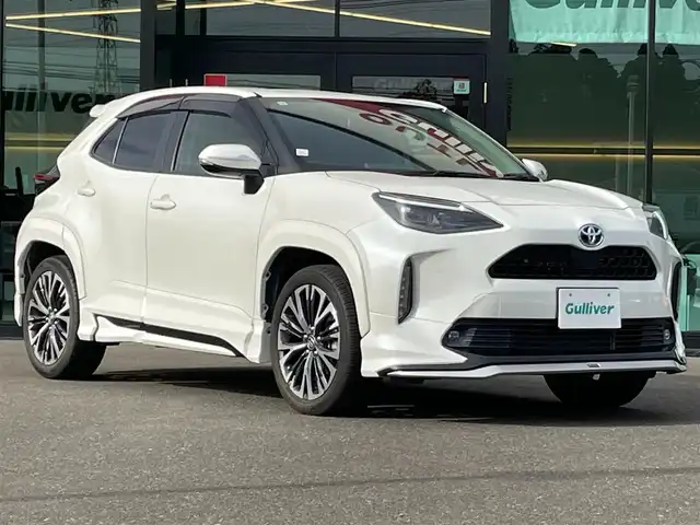 トヨタ ヤリスクロス ハイブリッド Z 鹿児島県 2021(令3)年 3.4万km ホワイトパールクリスタルシャイン 純正ナビ/（Bluetooth/TV）/モデリスタフルエアロ/バックカメラ/クルーズコントロール/LEDオートライト/アイドリンクストップ/オートエアコン/スマートキー/ETC