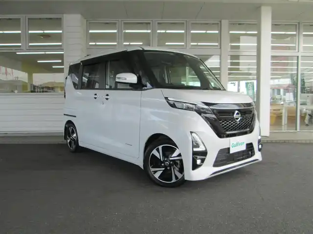 日産 ルークス HWS Gターボ プロパイロットED 千葉県 2020(令2)年 1.2万km ホワイトパール アラウンドビューモニター/エマージェンシーブレーキ/車線逸脱警報(支援有)/LEDヘッドライト&LEDフォグランプ/両側パワースライドドア/ハンズフリーオートスライドドア/レーダークルーズコントロール/前後コーナーセンサー/スペアキー/新車時保証書