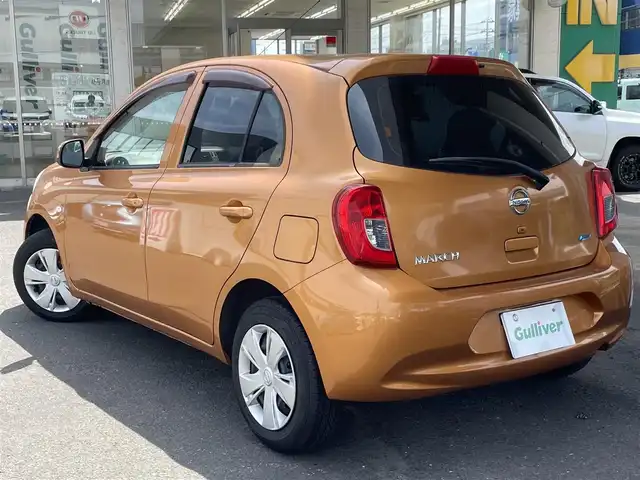 日産 マーチ 12X 宮城県 2014(平26)年 2.1万km サンライトオレンジ 登録時走行距離20761km/純正ナビ/フルセグテレビ/アイドリングストップ/ドアバイザー/純正フロアマット/プッシュスタート/スマートキー/ETC