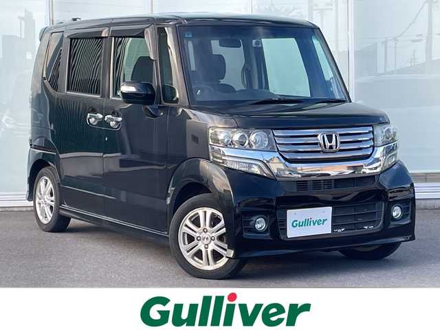 ホンダ Ｎ ＢＯＸ カスタム G Lパッケージ 神奈川県 2012(平24)年 9.8万km クリスタルブラックパール 社外ナビ（MDV-535DT）　/フルセグ/CD/DVD/バックカメラ　/片側パワースライドドア　/純正アルミホイール　/純正フロアマット　/キセノンヘッドライト　/フォグライト　/オートライト　/プッシュスタート/スマートキー　/ＡＢＳ　/横滑り防止装置　/Ｗエアバック