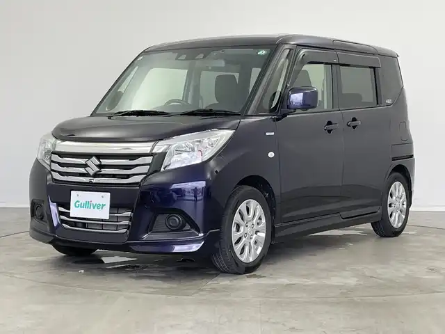 スズキ ソリオ HV MX 新潟県 2019(令1)年 2.7万km ミッドナイトバイオレットメタリック 純正ナビ/片側パワースライドドア/D席シートヒーター/全方位カメラ/デュアルカメラブレーキサポート/レーダークルーズコントロール