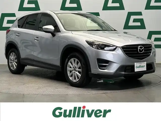 マツダ ＣＸ－５ XD 鹿児島県 2016(平28)年 5.1万km ソニックシルバーM 純正SDナビ/【Bluetooth/フルセグTV/CD/DVD】/バックカメラ/サイドカメラ/ビルトインETC/スマートシティブレーキサポート/レーンキープアシスト/クルーズコントロール/革巻きステアリング/LEDヘッドライト/オートライト/純正17インチアルミホイール/スマートキー/プッシュスタート/横滑り防止装置