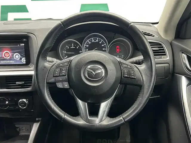 マツダ ＣＸ－５ XD 鹿児島県 2016(平28)年 5.1万km ソニックシルバーM 純正SDナビ/【Bluetooth/フルセグTV/CD/DVD】/バックカメラ/サイドカメラ/ビルトインETC/スマートシティブレーキサポート/レーンキープアシスト/クルーズコントロール/革巻きステアリング/LEDヘッドライト/オートライト/純正17インチアルミホイール/スマートキー/プッシュスタート/横滑り防止装置