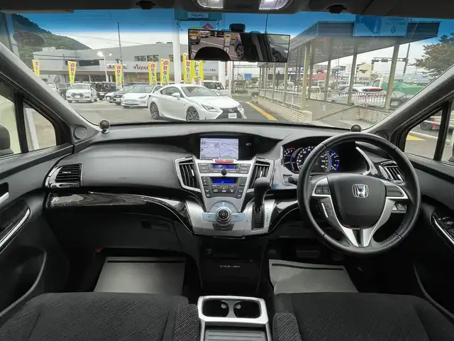 ホンダ オデッセイ MX エアロパッケージ 香川県 2013(平25)年 3.8万km ホワイトオーキッドパール メーカーHDDナビ/フルセグ/CD/DVD/BT/バックカメラ/社外18インチアルミ/スマートキー/キセノンヘッドライト/ETC