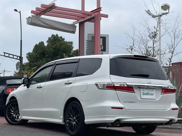 ホンダ オデッセイ MX エアロパッケージ 香川県 2013(平25)年 3.8万km ホワイトオーキッドパール メーカーHDDナビ/フルセグ/CD/DVD/BT/バックカメラ/社外18インチアルミ/スマートキー/キセノンヘッドライト/ETC