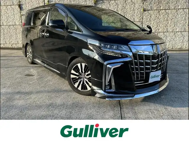 トヨタ アルファード S Cパッケージ 長崎県 2018(平30)年 8.4万km ブラック サンルーフ/社外11インチナビ/（CD/DVD/BT/フルセグ）/バックカメラ/モデリスタエアロ（F/R/R下）/モデリスタマフラーカッター/衝突軽減ブレーキ/レーンアシスト/コーナーセンサー/パワーバックドア/レーダークルーズ/両側パワースライドドア/シートヒーター/エアシート/パワーシート/社外レーダー/前後ドライブレコーダー/純正18インチAW/ETC/ローダウン