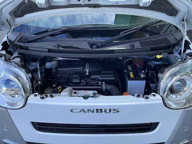 ダイハツ ムーヴ キャンバス ストライプス G 愛知県 2023(令5)年 1.8万km シャイニングホワイトパール/スムーズグレーマイカメタリック 禁煙車/AM/FM/CD/DVD/USB/純正ナビ/フルセグTV/アラウンドビュー/衝突軽減ブレーキ/前後コーナーセンサー/両側パワースライドドア/前席シートヒーター/ホットカップホルダー/アイドリングストップ/ETC/サイドエアバッグ/電子パーキング/盗難防止/純正フロアマット/プッシュスタート/電動格納ミラー/スマートキー