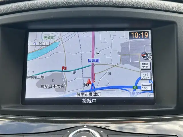 日産 エルグランド 250ハイウェイスターS 長崎県 2016(平28)年 9.7万km ブリリアントホワイトパール NISMOエアロ（F/S/R下）/純正ナビ/（CD/DVD/BT/フルセグ）/フリップダウンモニター/全方位カメラ/コーナーセンサー/クルーズコントロール/ETC/両側パワースライドドア/ハーフレザーシート/オートライト/NISMO18インチAW