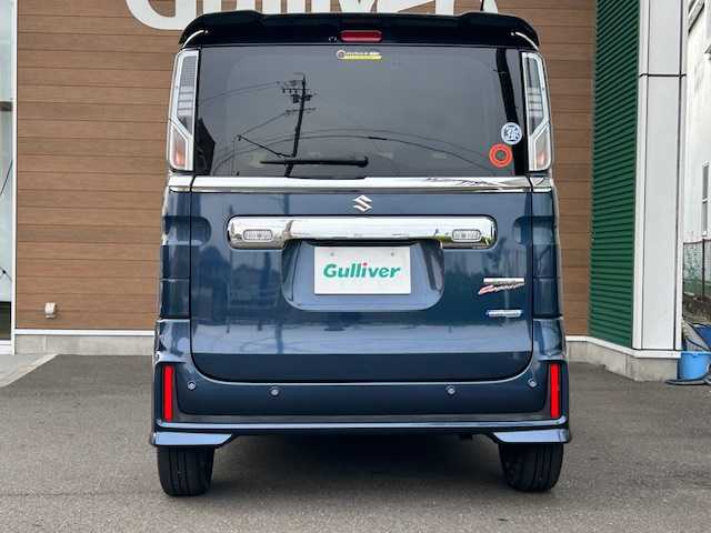 スズキ スペーシア カスタム HYBRID XS ターボ 静岡県 2023(令5)年 1.2万km インディゴブルーメタリック/ブラック ８インチナビ　フルセグＴＶ　ＤＶＤ再生　Ｂｌｕｅｔｏｏｔｈ　ＵＳＢ接続　全方位カメラ　連動前後ドライブレコーダー　ワンタッチ両側パワースライドドア　サーキュレーター　後席専用テーブル　後席両側ロールサンシェード　ＬＥＤライト　レーダークルーズ　ＬＫＡ　ＨＵＤ