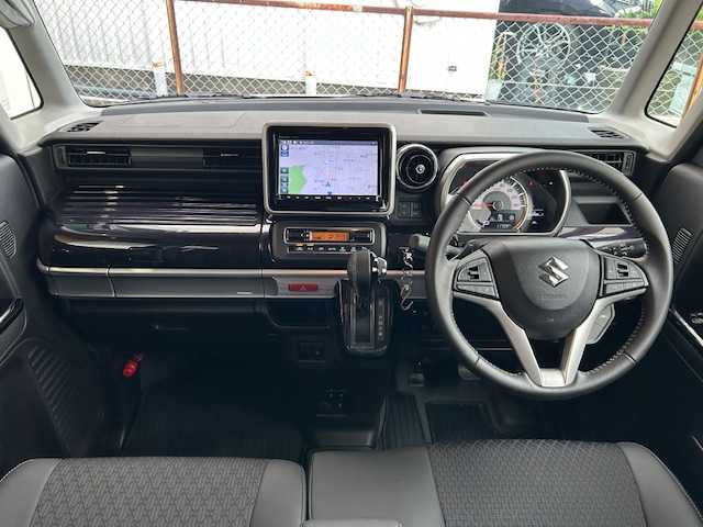 スズキ スペーシア カスタム HYBRID XS ターボ 静岡県 2023(令5)年 1.2万km インディゴブルーメタリック/ブラック ８インチナビ　フルセグＴＶ　ＤＶＤ再生　Ｂｌｕｅｔｏｏｔｈ　ＵＳＢ接続　全方位カメラ　連動前後ドライブレコーダー　ワンタッチ両側パワースライドドア　サーキュレーター　後席専用テーブル　後席両側ロールサンシェード　ＬＥＤライト　レーダークルーズ　ＬＫＡ　ＨＵＤ
