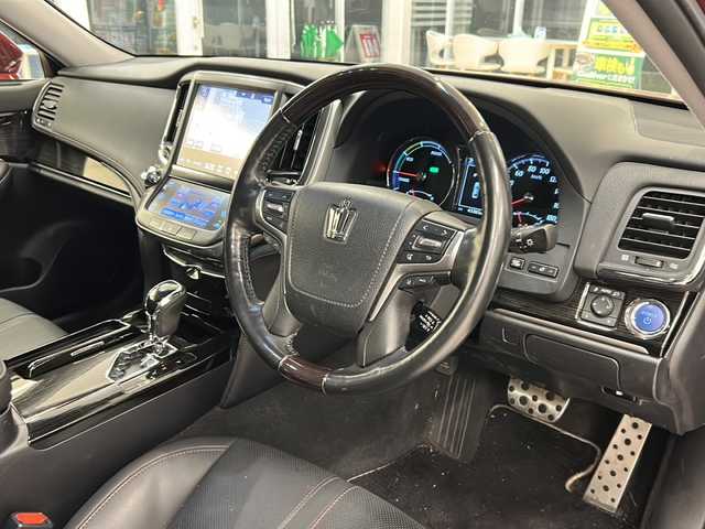 トヨタ クラウン ハイブリッド アスリートSJ-フロンティアLTD 岐阜県 2017(平29)年 4.4万km ダークレッドマイカメタリック プリクラッシュセーフティ/レーンキープ/レーダークルーズコントロール/オートマチックハイビーム/純正マルチナビ/Bluetooth/フルセグTV/DVD/バックカメラ/前席パワーシート/前席シートヒーター/前席ベンチレーション/ステアリングヒーター/ドライブレコーダー/ビルトインETC/LEDヘッドライト/LEDフォグライト
