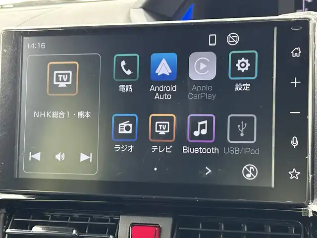 ダイハツ タント カスタム RS 熊本県 2023(令5)年 2.5万km ファイアークォーツレッドM ワンオーナー　/9インチスマホ連携ディスプレイオーディオ（ApplCarPlay・AndroidAuto・BT・フルセグ）/バックカメラ　/前方のみドライブレコーダー　/前席シートヒーター　/両側パワースライドドア　/前後クリアランスソナー　/衝突軽減ブレーキ　/横滑り防止　/アイドリングストップ　/純正フロアマット/純正１５インチAW/オートライト/LEDヘッドライト/フォグライト/スマートキー/プッシュスタート/スペアキー1本/保証書/取扱説明書