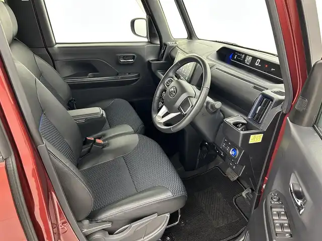 ダイハツ タント カスタム RS 熊本県 2023(令5)年 2.5万km ファイアークォーツレッドM ワンオーナー　/9インチスマホ連携ディスプレイオーディオ（ApplCarPlay・AndroidAuto・BT・フルセグ）/バックカメラ　/前方のみドライブレコーダー　/前席シートヒーター　/両側パワースライドドア　/前後クリアランスソナー　/衝突軽減ブレーキ　/横滑り防止　/アイドリングストップ　/純正フロアマット/純正１５インチAW/オートライト/LEDヘッドライト/フォグライト/スマートキー/プッシュスタート/スペアキー1本/保証書/取扱説明書