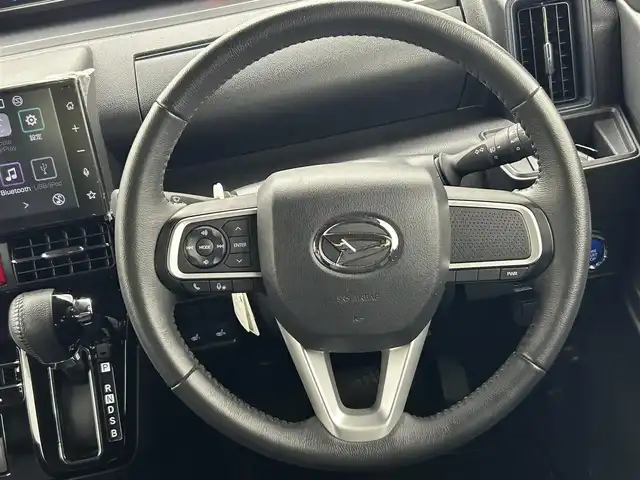 ダイハツ タント カスタム RS 熊本県 2023(令5)年 2.5万km ファイアークォーツレッドM ワンオーナー　/9インチスマホ連携ディスプレイオーディオ（ApplCarPlay・AndroidAuto・BT・フルセグ）/バックカメラ　/前方のみドライブレコーダー　/前席シートヒーター　/両側パワースライドドア　/前後クリアランスソナー　/衝突軽減ブレーキ　/横滑り防止　/アイドリングストップ　/純正フロアマット/純正１５インチAW/オートライト/LEDヘッドライト/フォグライト/スマートキー/プッシュスタート/スペアキー1本/保証書/取扱説明書