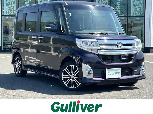 ダイハツ タント カスタム RS トップED SA 岡山県 2015(平27)年 6.3万km ナイトシャドーパープルクリスタルM 純正ナビ　/両側パワースライドドア /Ｂカメラ　/衝突軽減　/横滑り防止　/アイドリングストップ　/Ｂｌｕｅｔｏｏｔｈ /USB入力端子　/ミュージックプレイヤー　/ETC　/AAC　/オートライト　/LED　/純正AW