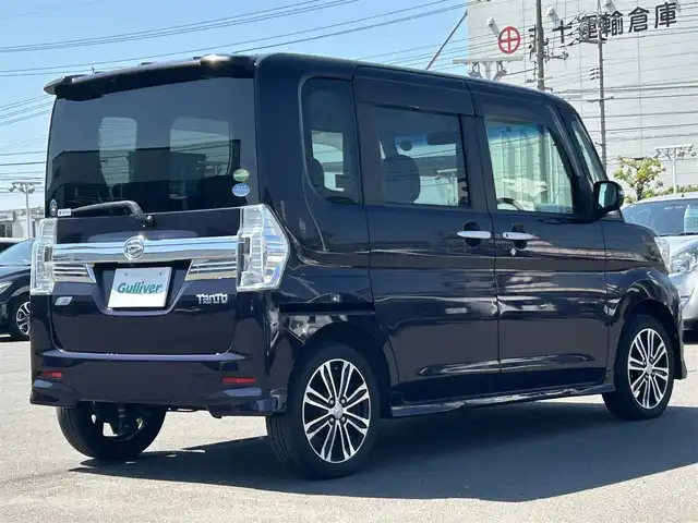 ダイハツ タント カスタム RS トップED SA 岡山県 2015(平27)年 6.3万km ナイトシャドーパープルクリスタルM 純正ナビ　/両側パワースライドドア /Ｂカメラ　/衝突軽減　/横滑り防止　/アイドリングストップ　/Ｂｌｕｅｔｏｏｔｈ /USB入力端子　/ミュージックプレイヤー　/ETC　/AAC　/オートライト　/LED　/純正AW