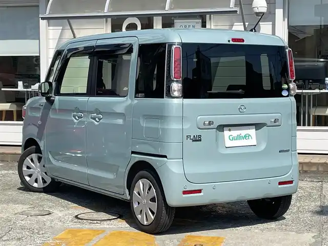 マツダ フレアワゴン ハイブリッド XS 栃木県 2020(令2)年 2.3万km オフブルーM ワンオーナー/社外メモリナビ/　（ワンセグTV・CD・USB）/両側パワースライドドア/衝突被害軽減ブレーキ/運転席シートヒーター/リアコーナーセンサー/リアサンシェイド/ETC/スマートキー×2/保証書/取扱説明書