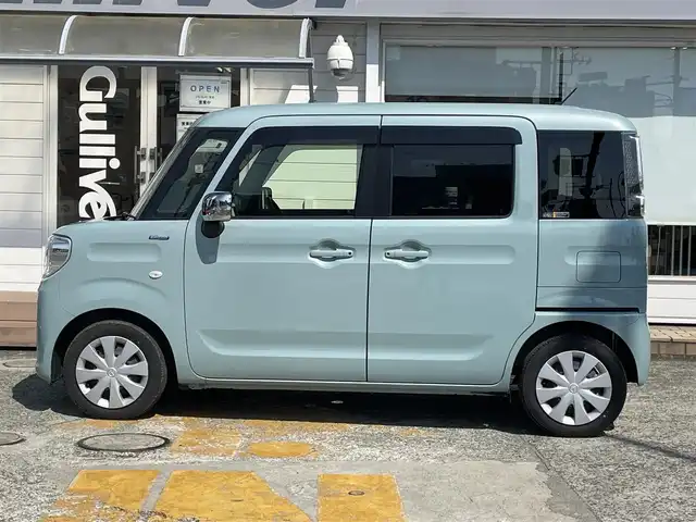 マツダ フレアワゴン ハイブリッド XS 栃木県 2020(令2)年 2.3万km オフブルーM ワンオーナー/社外メモリナビ/　（ワンセグTV・CD・USB）/両側パワースライドドア/衝突被害軽減ブレーキ/運転席シートヒーター/リアコーナーセンサー/リアサンシェイド/ETC/スマートキー×2/保証書/取扱説明書