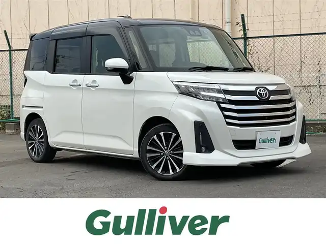 トヨタ ルーミー カスタムG－T 東京都 2022(令4)年 4.6万km ブラックマイカメタリック/パールホワイト2トーン 純正９型ＤＡ　/全周囲　/両側電動　/追従クルコン　/ビルトインETC　/前後ドラレコ　/エンジンスターター　/フルセグTV　/Bluetooth　/前席シートヒーター　/LEDヘッド　/AVH　/電子パーキング