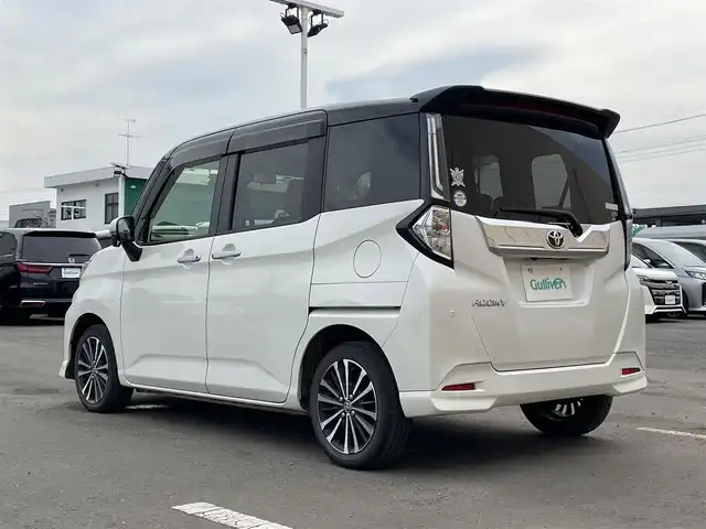 トヨタ ルーミー カスタムG－T 東京都 2022(令4)年 4.6万km ブラックマイカメタリック/パールホワイト2トーン 純正９型ＤＡ　/全周囲　/両側電動　/追従クルコン　/ビルトインETC　/前後ドラレコ　/エンジンスターター　/フルセグTV　/Bluetooth　/前席シートヒーター　/LEDヘッド　/AVH　/電子パーキング