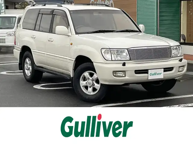 トヨタ ランドクルーザー VX－LTD 長野県 2001(平13)年 16.2万km ホワイトパールマイカ ４WD/社外ナビ/・CD/DVD/TV/社外ETC/純正フロアマット/オートライト/純正ドアバイザー/3列シート/電格ミラー/スペアキー有/取り扱い説明書/保証書