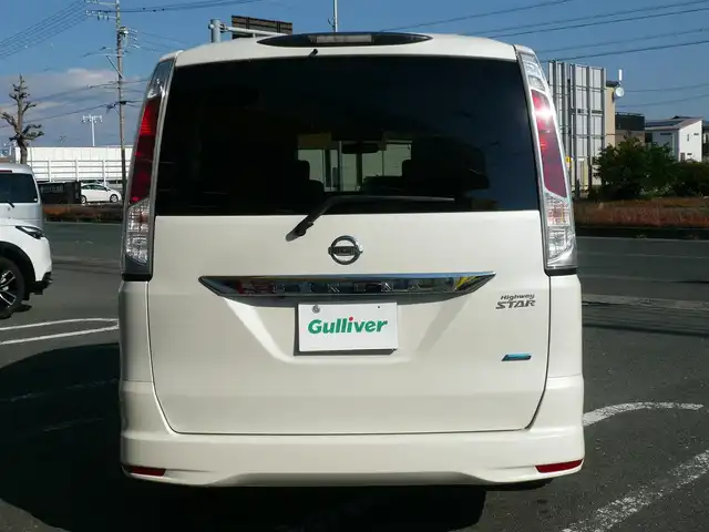 日産 セレナ ハイウェイスター 静岡県 2012(平24)年 8.7万km ブリリアントホワイトパール パノラミックルーフ/純正オプションナビ/フリップダウンモニター/両側パワースライドドア/バックカメラ/DVD再生/オートライト/キセノンライト/フォグライト/リアオートエアコン/フロアマット/スマートキー/スペアキー/ETC/新車保証書/取扱説明書
