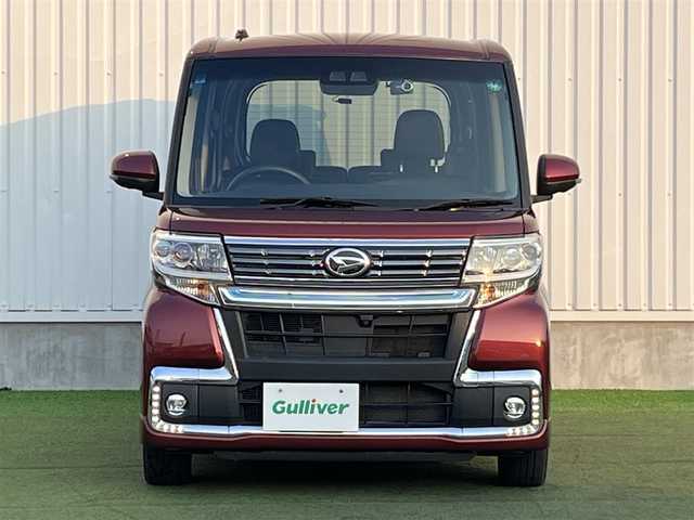 ダイハツ タント カスタムX トップED VS SAⅢ 香川県 2019(平31)年 2.9万km ファイアークォーツレッドM 登録時走行距離：28905km/スマートアシスト3/純正SDナビ/全方位カメラ/両側パワースライドドア /ハーフレザーシート/シートヒーター/ステアリングリモコン/LEDライト/LEDフォグライト/オートライト/リアサンシェード /スマートキー/プッシュスタート /ISOFIX