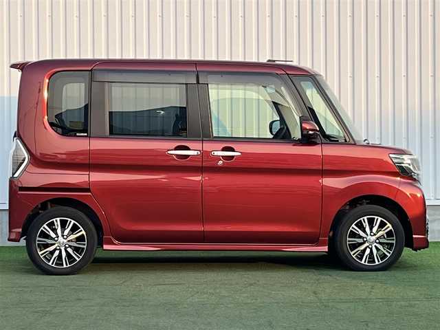 ダイハツ タント カスタムX トップED VS SAⅢ 香川県 2019(平31)年 2.9万km ファイアークォーツレッドM 登録時走行距離：28905km/スマートアシスト3/純正SDナビ/全方位カメラ/両側パワースライドドア /ハーフレザーシート/シートヒーター/ステアリングリモコン/LEDライト/LEDフォグライト/オートライト/リアサンシェード /スマートキー/プッシュスタート /ISOFIX