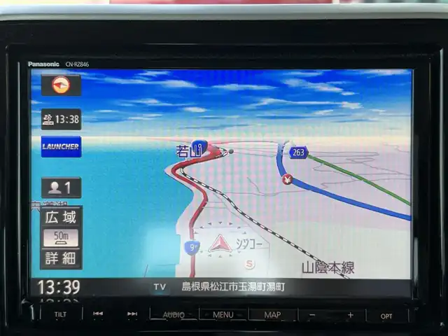 スズキ スペーシア カスタム HYBRID XS 島根県 2018(平30)年 8.6万km ブルーイッシュブラックパール3 レーダーブレーキサポート/8インチナビ/CD/DVD/DTV/Bluetooth/USB/全方位カメラ/両側パワースライドドア /後席モニター/ハーフレザー調シート/シートヒーター /コーナーセンサー /ドライブレコーダー/ETC/ステアリングスイッチ/スマートキー/プッシュスタート /電動格納ミラー/HUD