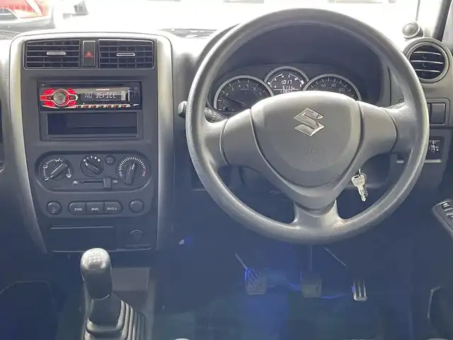 スズキ ジムニー XC 福島県 2015(平27)年 11.1万km シルキーシルバーメタリック ワンオーナー/パートタイム4WD/社外オーディオ(CD/USB)/社外足回り/マッドガード/ルーフキャリア/フォグライト/ドアバイザー/フロアマット/キーレス/ETC
