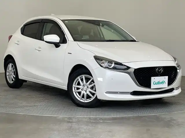 マツダ マツダ２ XD 100周年特別記念車 栃木県 2021(令3)年 3.5万km スノーフレイクホワイトパールマイカ ディーゼル/ターボ/100周年特別記念車/純正メモリナビ/（CD/DVD/フルセグTV/Bluetooth/SD/AUX/USB）/ETC/前後ドライブレコーダー/スムースレザーレッドシート/前席シートヒーター/禁煙車/ヘッドアップディスプレイ/オートライト/LEDヘッドライト/パドルシフト/LEDヘッドライト/横滑り防止装置/スマートキー/プッシュスタート/社外15インチアルミホイール/純正AW積込（ノーマルタイヤ）