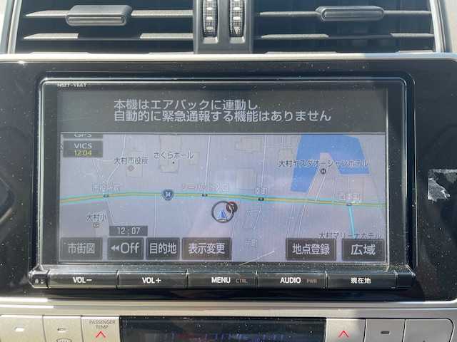 トヨタ ランドクルーザー プラド TX 長崎県 2018(平30)年 7.4万km ホワイトパールクリスタルシャイン 純正メモリーナビ/CD/DVD/BT/フルセグTV/バックカメラ/ウッドコンビハンドル（OP）/モデリスタフロントエアロ/トヨタセーフティセンス/レーダークルーズコントロール/レーンキープアシスト/ステアリングスイッチ/LEDヘッドライト/オートマチックハイビーム/ルーフレール/ドライブレコーダー/社外17インチAW/ビルトインETC