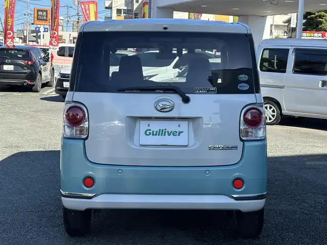 ダイハツ ムーヴ キャンバス G メイクアッフ SA Ⅱ 熊本県 2017(平29)年 11.7万km パールホワイトⅢ/ファインミントメタリック 2トーン 純正オーディオ/【CD/USB】/両側パワースライドドア/衝突被害軽減ブレーキ/アイドリングストップ/ドライブレコーダー/ETC/オートライト/プッシュスタート/純正フロアマット/純正ドアバイザー/横滑り防止/盗難防止装置/取扱説明書