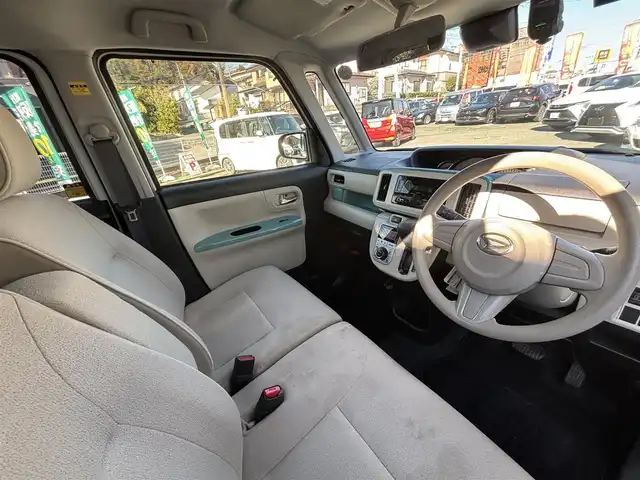 ダイハツ ムーヴ キャンバス G メイクアッフ SA Ⅱ 熊本県 2017(平29)年 11.7万km パールホワイトⅢ/ファインミントメタリック 2トーン 純正オーディオ/【CD/USB】/両側パワースライドドア/衝突被害軽減ブレーキ/アイドリングストップ/ドライブレコーダー/ETC/オートライト/プッシュスタート/純正フロアマット/純正ドアバイザー/横滑り防止/盗難防止装置/取扱説明書