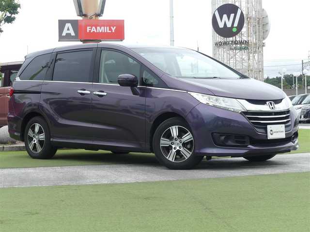 ホンダ オデッセイ G・EXホンダセンジング 千葉県 2017(平29)年 3.7万km プレミアムスパイスパープルP ホンダセンシング/・衝突軽減ブレーキ（CMBS）/・車線維持支援システム（LKAS）/・アダプティブクルーズコントロール（ACC）/・後方誤発進抑制機能/・誤発進抑制機能/両側パワースライドドア/純正ナビ/地デジTV/【DVD/CD再生機能　Bluetooth接続】/マルチビューカメラシステム/ドライブレコーダー（前後撮影）/革巻きステアリング/ETC/LEDヘッドライト/ウインカーミラー/コーナーセンサー/純正16インチアルミホイル/サイド/カーテンエアバッグ/Honda スマートキー